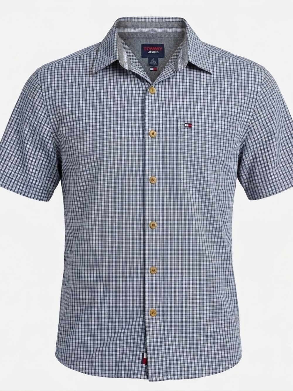 Vintage 2000 Tommy Hilfiger Short Sleeve Plaid Button Up Shirt Small Y2K Street